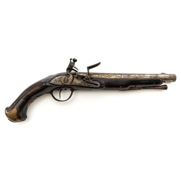 Restored Antique European Large-Bore Flintlock Horseman's Pistol