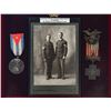Image 1 : Spanish American War Veteran Framed Display with photographs, medals, and memorabilia