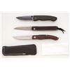 Image 2 : Lot of Three (3) Folding Knives by Kansei Matsuno and Stone River Ceramics