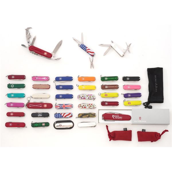 Lot of Thirty-Six (36) Swiss Army Knives