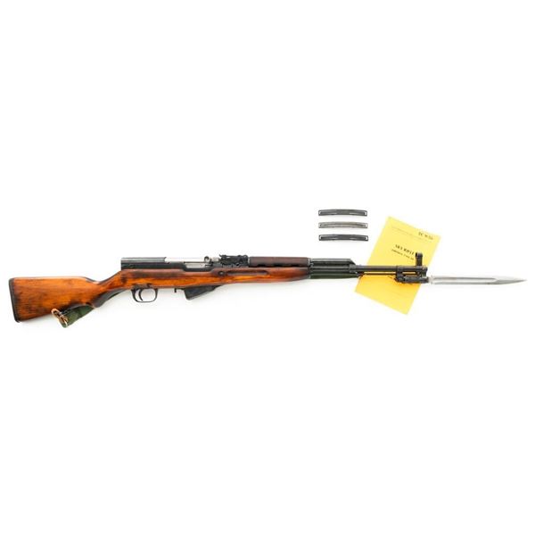 Soviet SKS Semi-Automatic Carbine with Folding Bayonet and Accessories