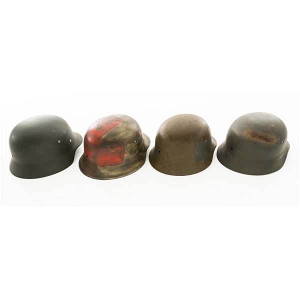 Lot of Four (4) WWII German Steel Helmet Shells