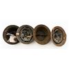 Image 2 : Lot of Three (3) British and One American Steel Military Helmets