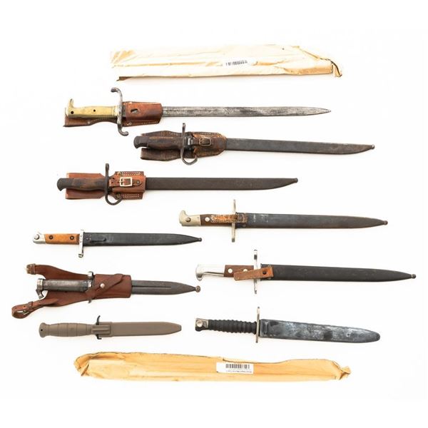 Lot Of Eleven (11) Bayonets and One Leather Frog