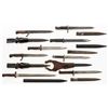 Image 1 : Lot of Eight (8) Bayonets with Scabbards