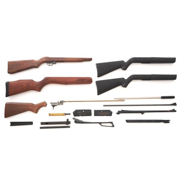 Large Lot of Misc. Air Rifle Parts & Accessories, including five (5) full stocks, buttstock