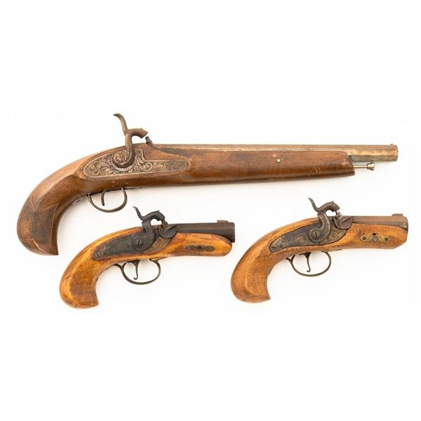 Lot of Three (3) Modern Percussion Pistols