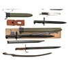 Image 5 : Reproduction Lot of Three (3) Bayonets, Two (2) Knives, and Two (2) Frogs