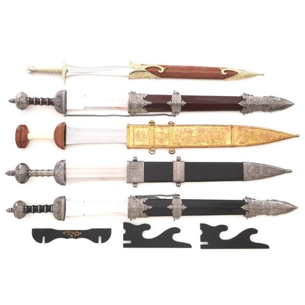 Lot of Five (5) Reproduction Roman Gladiator Style Swords