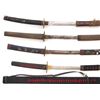 Image 2 : Lot of Five (5) Reproduction Japanese Style Swords and Two (2) Scabbards