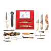 Image 1 : Lot of Seventeen (17) Fixed Blade and Folding Novelty Knives