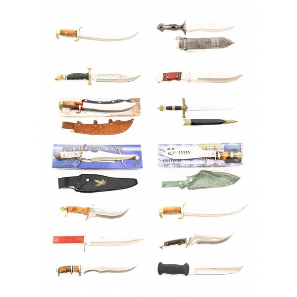 Lot of Fourteen (14) Fixed Blade Fantasy Knives