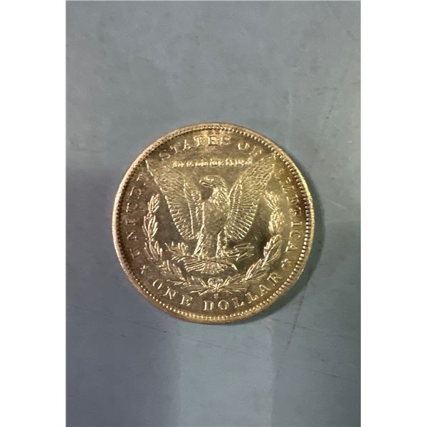 1890 MS 60 + Morgan Silver Dollar