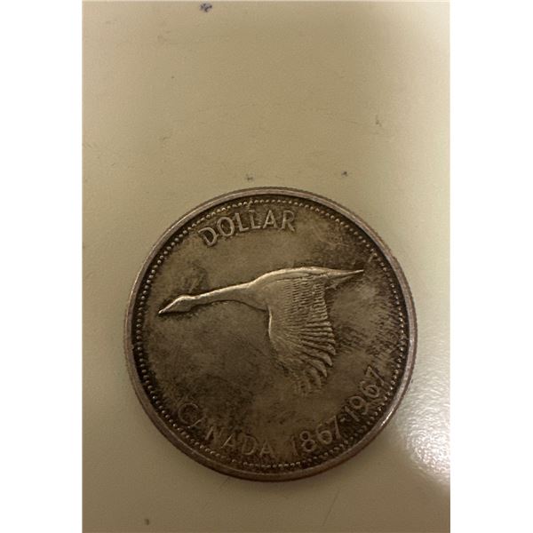 1867 - 1967 Canadian silver dollar