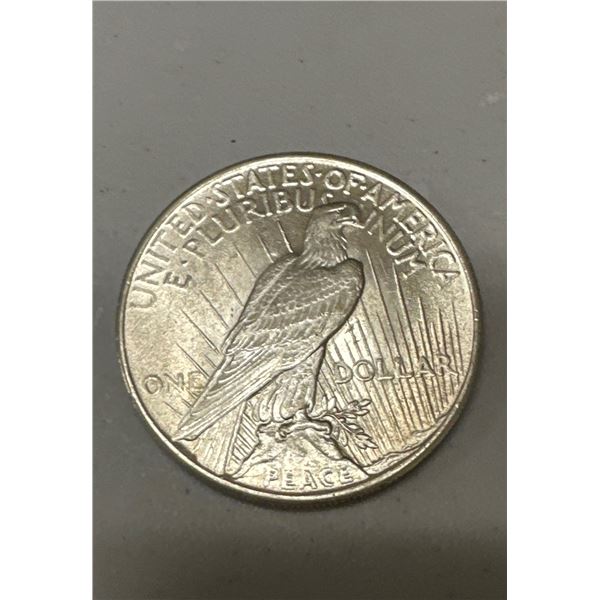 1925 MS 63 + Peace Silver Dollar