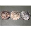 Image 2 : Lot of 3 - 1993 $1 American 1oz, 0.999 Pure Silver Eagle Rounds.