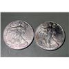 Image 1 : Pair of 2011 $1 American 1oz, 0.999 Pure Silver Eagle Rounds.