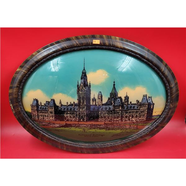 Parliament Buildings Reverse Painting on Convex Glass