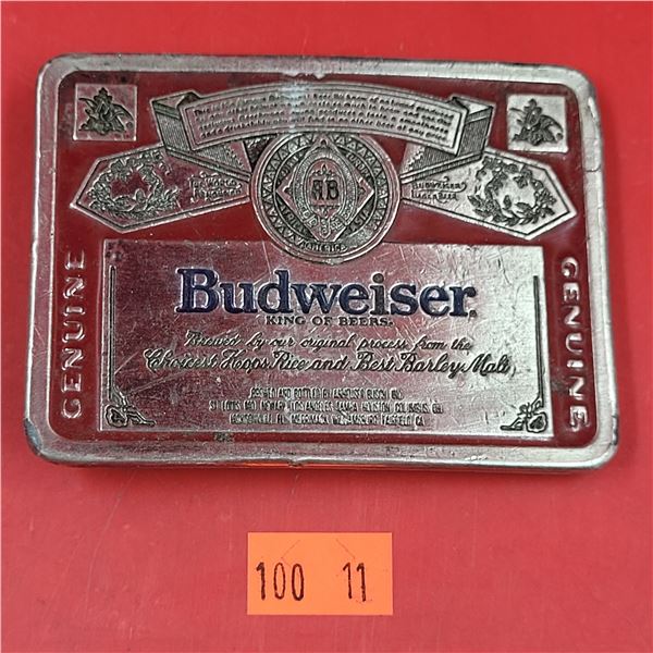 Metal Budweiser Belt Buckle