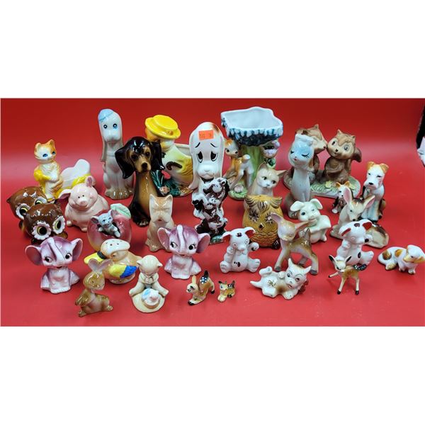 Assorted Mostly Ceramic Animal Figurines