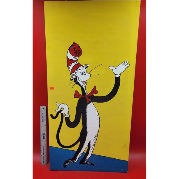 VTG Cat in The Hat Painting