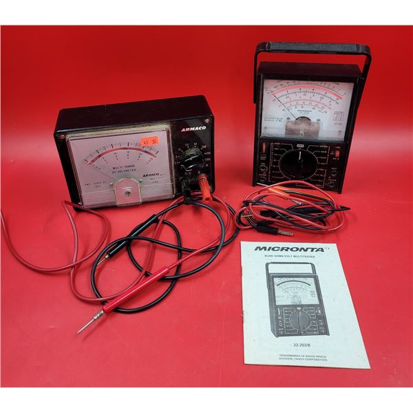 Armaco DC Voltmeter & Micronta 30,000 Ohms/Volt Multi Tester
