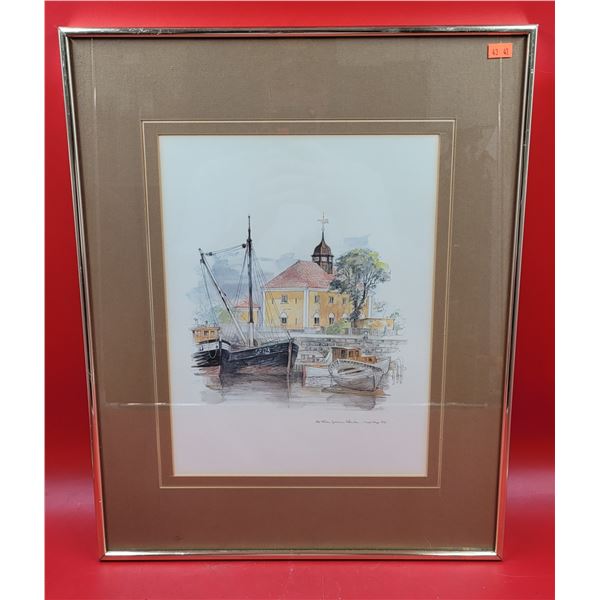 Framed Nautical Watercolour Print by Mads Stage