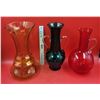 Image 1 : 3 VTG Coloured Glass Vases