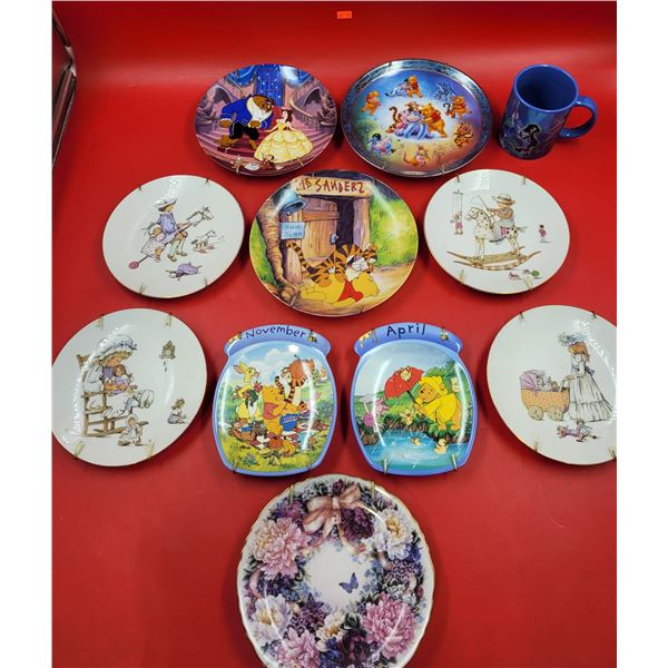 Collector's Plate Lot w/ Winnie The Pooh, Beauty & The Beast, & More