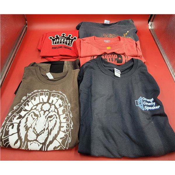 Assorted T-Shirt Lot w/ Lion, Jackpot Records, & More