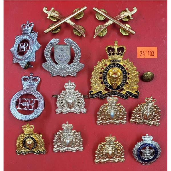 Police Collar Badges, Pins, & Hat Badge