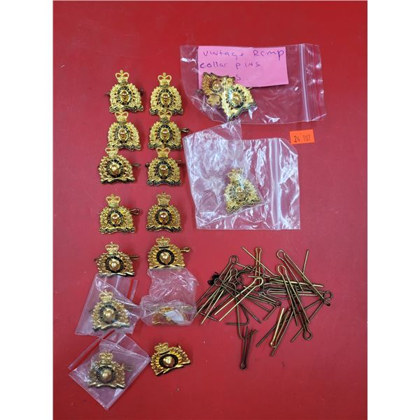 Lot of VTG RCMP Collar Pins