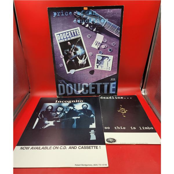 3 Music Posters on Board
