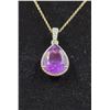 Image 2 : Necklace w/ Purple Semi-Precious Stone