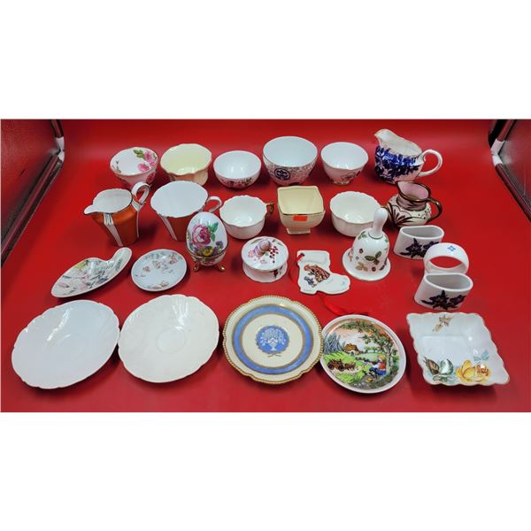Assorted China Lot w/ Plates, Bell, Creamer Dishes, & More