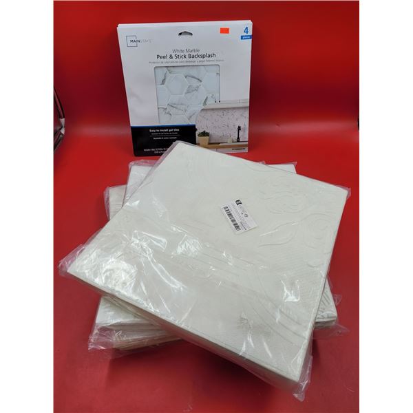 White Marble Peel & Stick Backsplash & Decorative Wall Adhesives