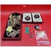Image 1 : Assorted Costume Jewelry & Key Chain Lot