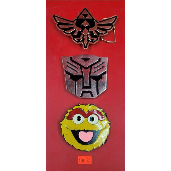 Zelda, Transformers, & Oscar The Grouch Metal Belt Buckles