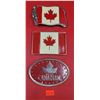 Image 1 : Canadian Metal Belt Buckle Lot w/ Flags & Molson Canadian