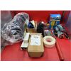 Image 1 : Assorted Tool Lot w/ Hilti Drill Bit Made in Germany, Uline Sealer, Cordless Spotlight, & More