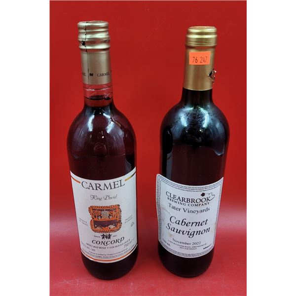 Sealed Carmel King David Concord & Sealed Clearbrook Cabernet Sauvignon