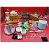 Image 1 : VTG Kitchen & Home Lot w/ Ultrasonic Jewelry Cleaner, Crystal Accents, Frog Sponge Holder, & More
