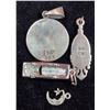 Image 2 : Sterling Silver Necklace, Charms, & Pendant Lot w/ Ice Skate, Dolphin, Elephant, & More