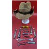 Image 1 : Assorted Bottle Openers & Stone Age Natural Straw Hat