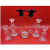 Image 1 : Crystal Lot w/ Candleholders & Sphere
