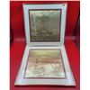 Image 1 : 2 Framed Manifestations Optical Illusionary Gold Foil Art Pieces Handmade in France