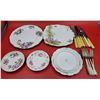 Image 1 : Assorted China Plates & Cutlery (Royal Albert, etc.)