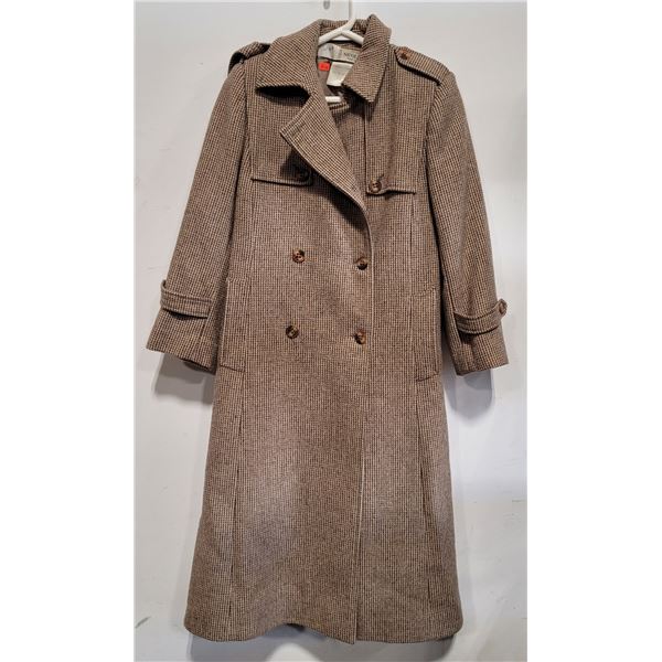 Nicole Paris Double-Breasted Wool Coat Made in France