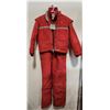 Image 1 : VTG Red Smash Ski Suit w/ Reversible Vest Made in Canada