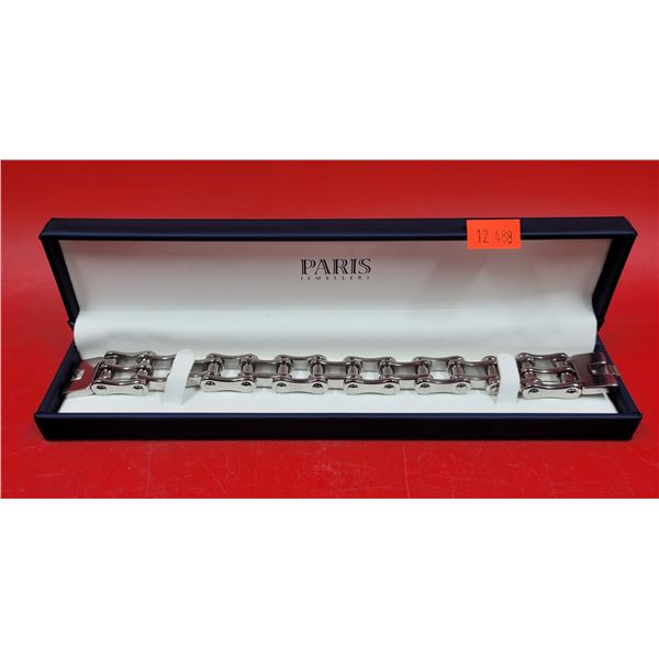 Paris Jewelers Stainless Steel Bike Chain Bracelet